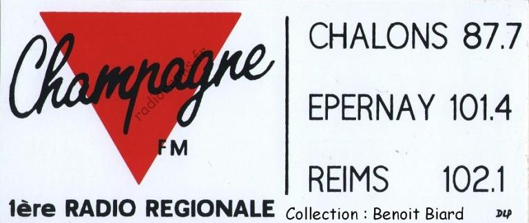 Autocollant Champagne FM région