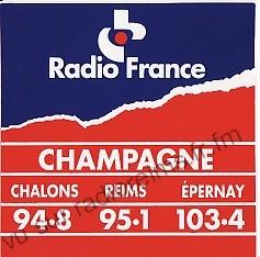 Autocollant Radio France Champagne (sans les Ardennes)