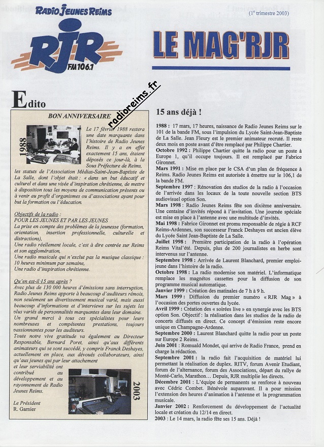 Le Mag RJR 2003 1