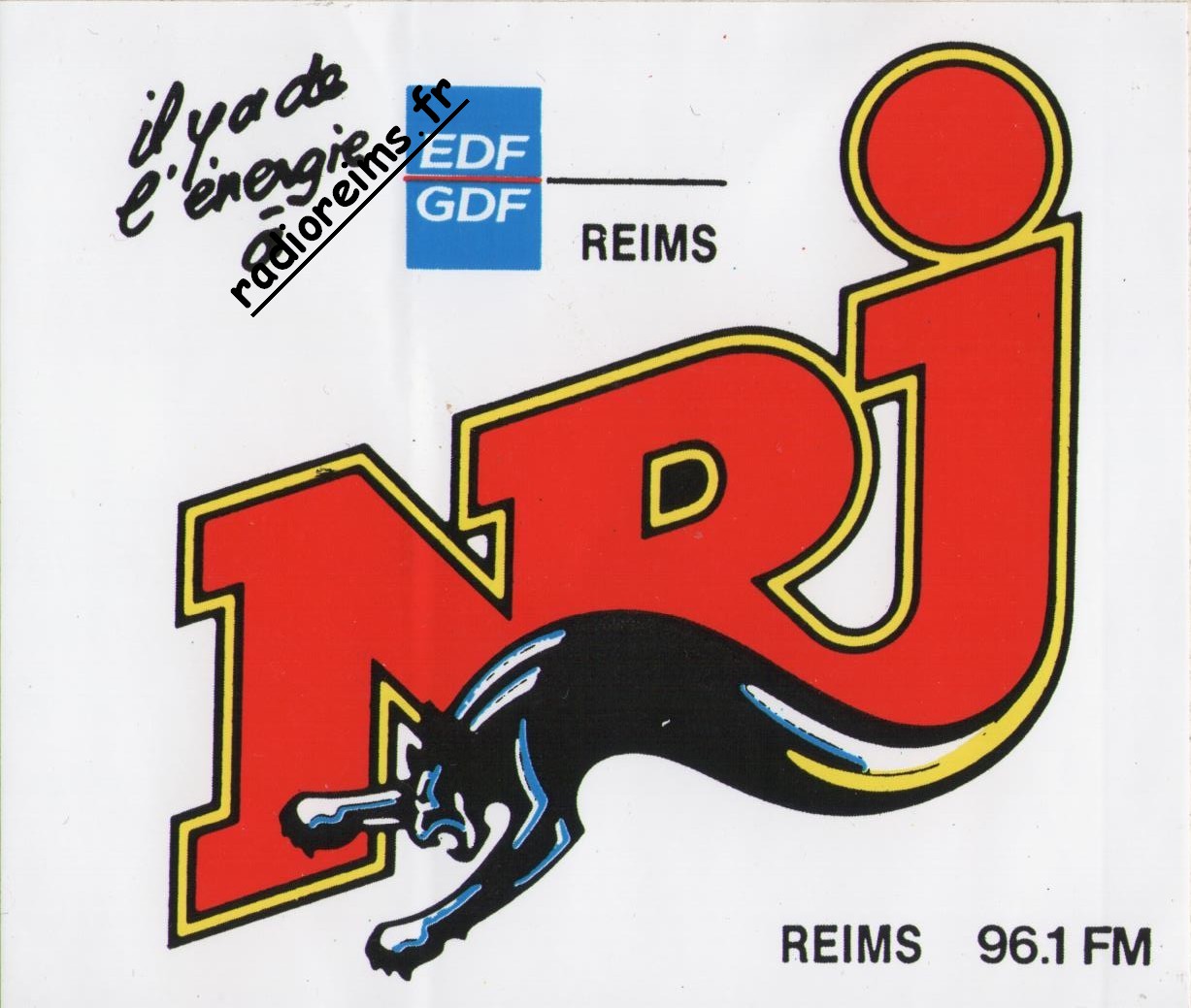 Autocollant NRJ Reims/EDF 