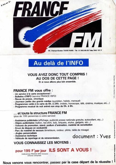 Plaquette France FM 2
