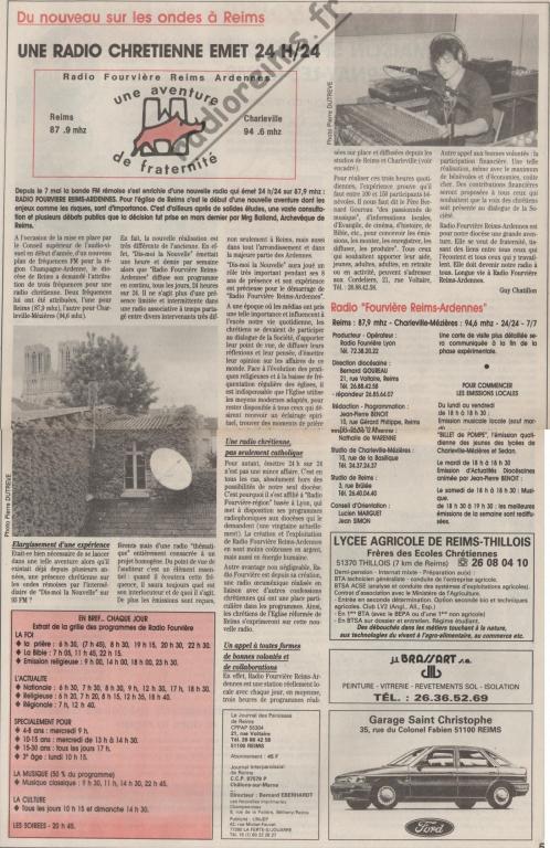 Naissance de Radio Fourvière 1991