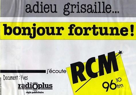 RCM bonjour fortune septembre 1985