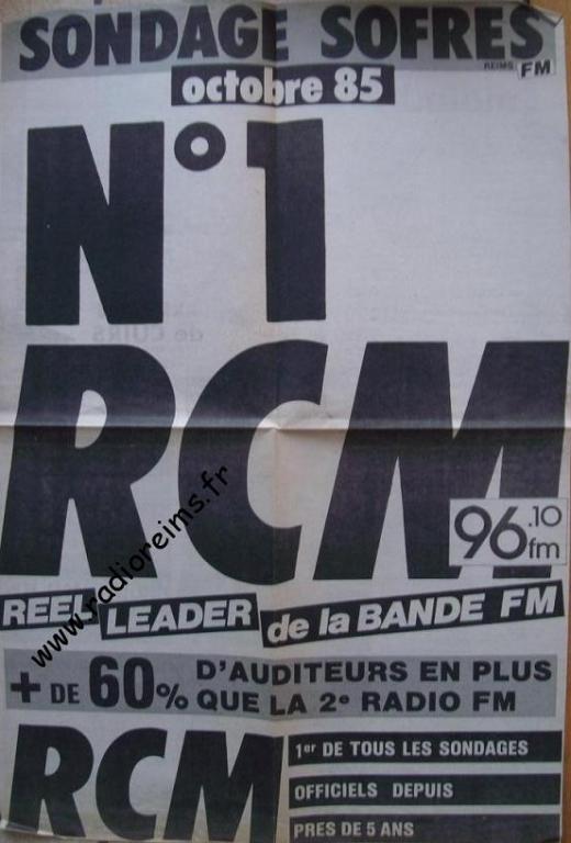 RCM Sondage Sofres oct 1985