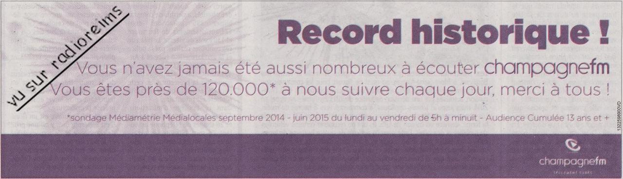 Record d'audience 2015