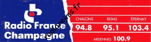 Autocollant Radio France Champagne rectangle