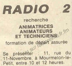 Radio 2 CA recrute
